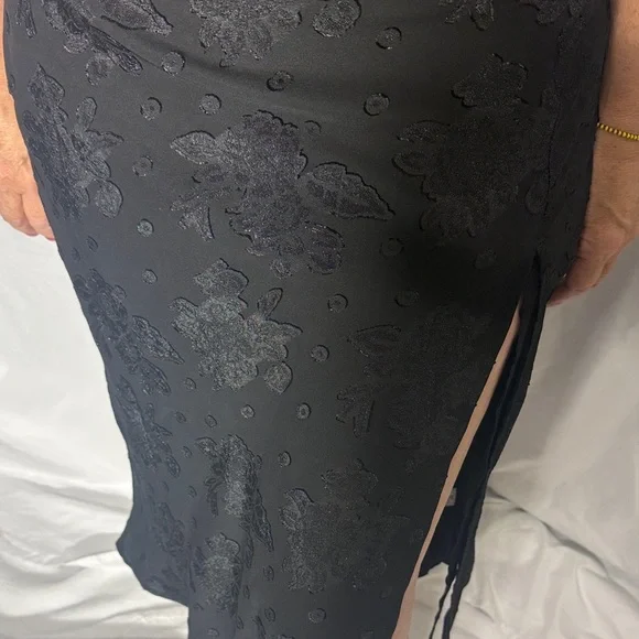 Hello Molly Black Floral Midi Dress XS - Picture 7 of 12